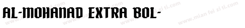 Al-Mohanad Extra Bol字体转换